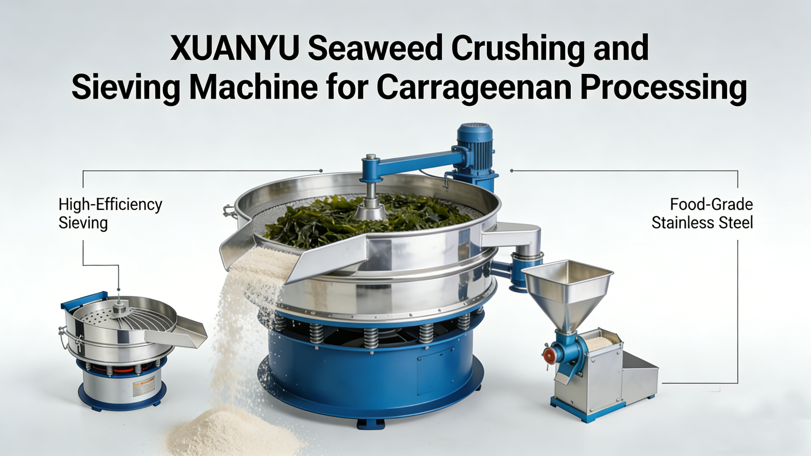 XUANYU Seaweed Crushing and Sieving Machine for Carrageenan Processing