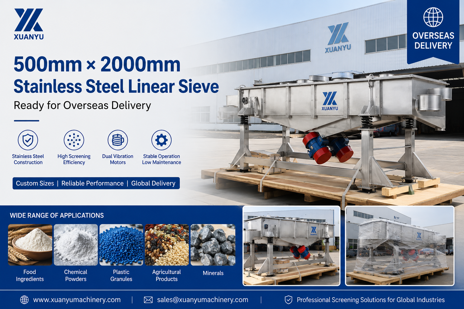 Linear Sieve Ready for Delivery